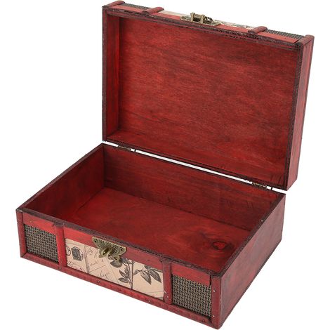 Coffret Vintage en Bois Élégant pour Bijoux, Colliers, Bracelets, Livres et Rangement, Décor Maison (1/5)