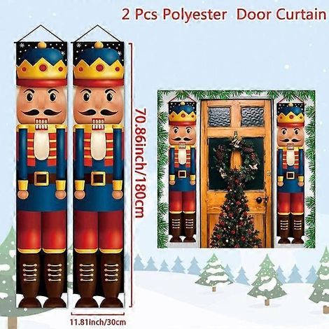 Décoration de porte de Noël, bannière « Joyeux Noël », décoration à suspendre pour la maison, ornement de Noël, cadeau de bonne année, Hu Taobing 6 (1/5)