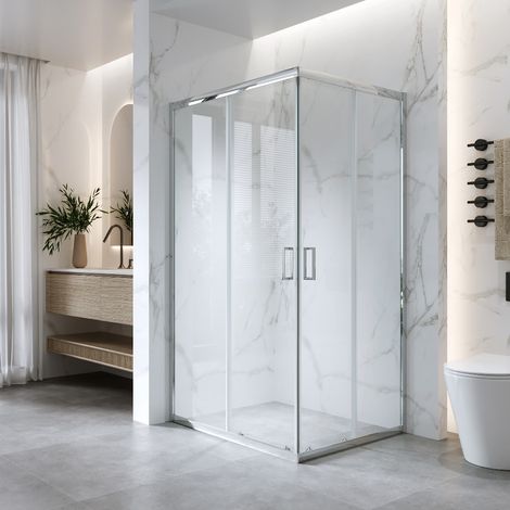 Box Doccia Scorrevole 70x120 Cm H 185 cm vetro 6 mm Trasparente Kiro