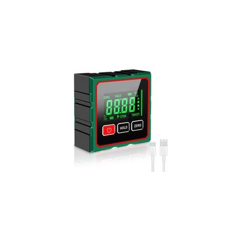 Niveau Electronique, Inclinomètre Numérique, avec Fonction Laser Écran LCD Étanche d'Angle Digital 4 Faces Magnétiques Niveau à Bulle pour Menuiserie Travail du Bois Construction (1/5)