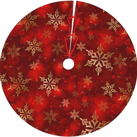 Jupe de sapin de Noël 2026, décorations de Noël, jupe de sapin imprimée dessin animé, tablier de base pour sapin de Noël - Diamètre 60 cm - B-10