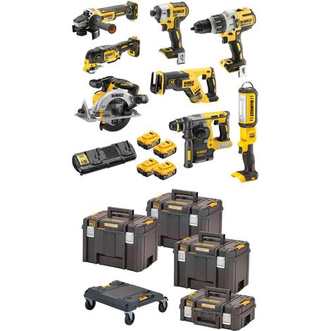 DeWALT Batteria Combo DCK853P4T-QW 18V 5Ah Include DCD996, DCF887, DCH273, DCG405, DCS356, DCS367, DCS565, DCL050
