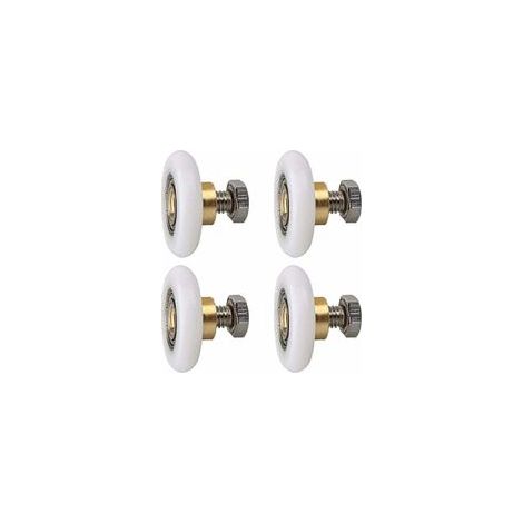 Rodillo para puerta de ducha, rueda para puerta de ducha, rodillos para puerta corredera, rodillo de repuesto para puerta de ducha, 4 piezas (20 mm)