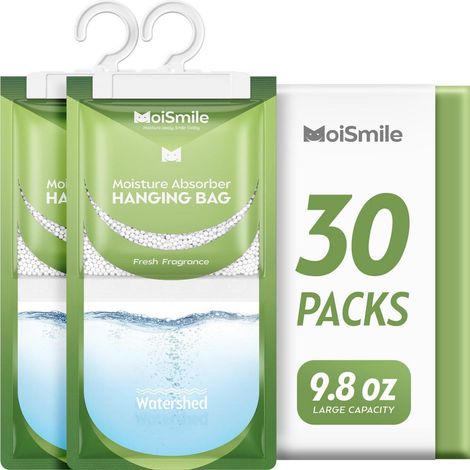 Luftentfeuchter Beutel 30er Pack mit frischem Duft, hängend für Schrank, Auto, Bad (1/5)