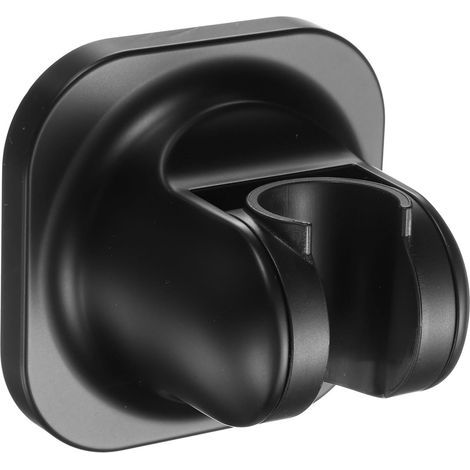 Supporto per soffione doccia autoadesivo e regolabile, senza foratura, clip per soffione doccia (G1/2", nero opaco) (1/5)