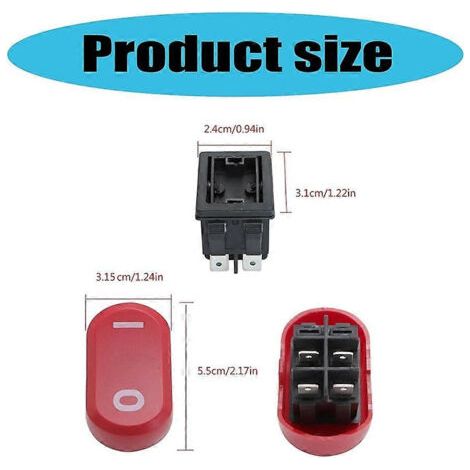 NALOOKAMIC Lot de 4 interrupteurs de rechange pour aspirateur : interrupteur d'alimentation du moteur et accessoires pour aspirateur. (1/4)