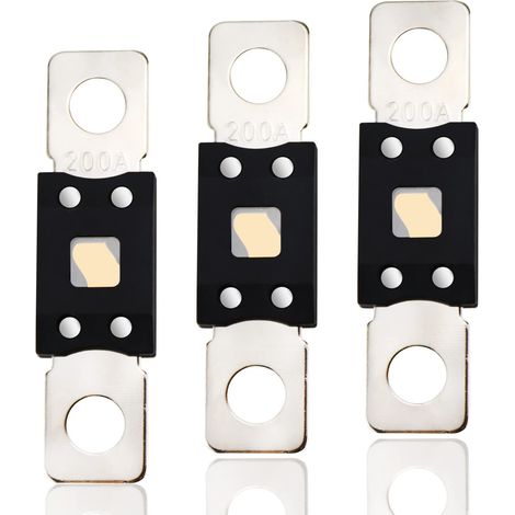 Lntyq Hochstrom-Mega-Sicherung, 200 A, Ampere-Sicherung, 3 Stück für Auto, Baufahrzeug, Wohnwagen, LKW (1/5)