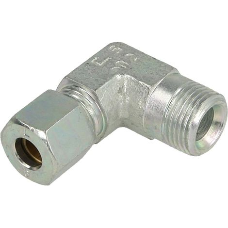 Raccord à visser coudé mâle 3/8'' x 8 mm avec filetage conique