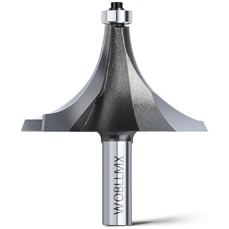Round End Mill, 12mm Shank, 3.5cm Radius, Ball Bearing, Hard Metal Blade, Handy, Durable and Sharp, for DIY Woodworking at Home (1/5)
