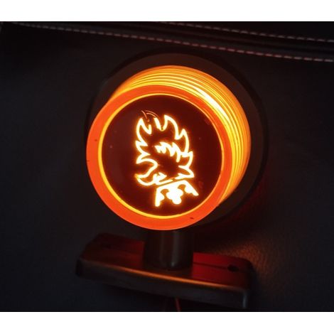 1 pièce LED feu de gabarit latéral (type corne) 12-24 V orange - rouge, style rétro, effet néon, avec logo SCA