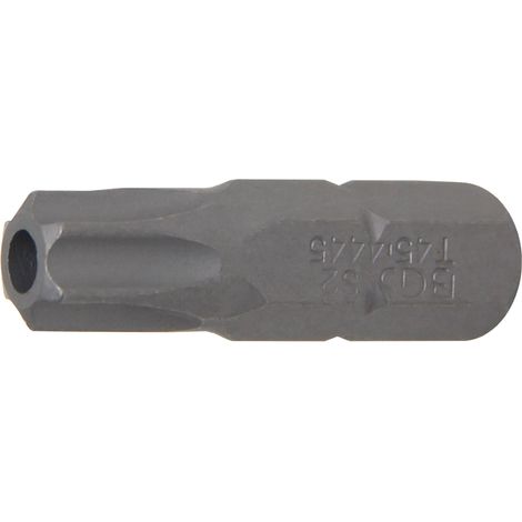 Punta  longitud 30 mm  entrada 8 mm (5/16")  perfil en T (para Torx) con perforación T45