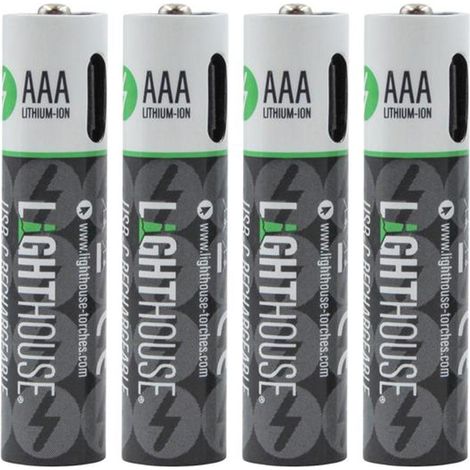 Pack of 4 AAA USB-C Rechargeable Li-Ion Batteries