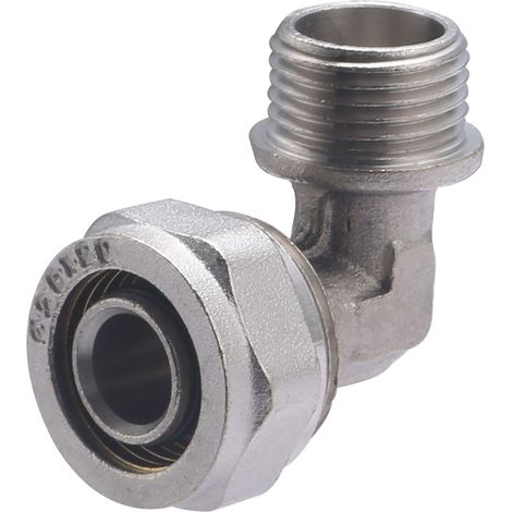 Codo Macho Multicapa a Compresión QUICK PLOMBERIE - Ø20 Macho 1/2