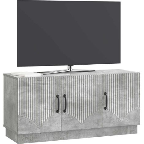Maison Exclusive - Meuble TV Gris béton 99 x 34,5 x 47 cm Bois d'ingénierie