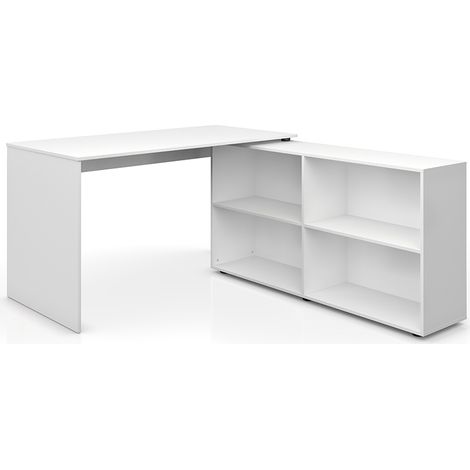 Eckschreibtisch FlexPlus, Weiß, 137 x 60 cm, Vicco