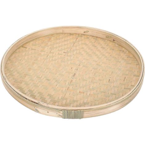 Plateau de séchage tressé en bambou, panier de séchage pour aliments et fruits, plateau multifonctionnel pour aliments et collations (1/5)
