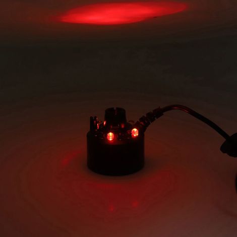 Ultraschall-Nebelzerstäuber mit 12 LEDs für Aquarien und Teiche im Innen- und Außenbereich, Schwarz, Europäische Norm 110-240 V (1/5)
