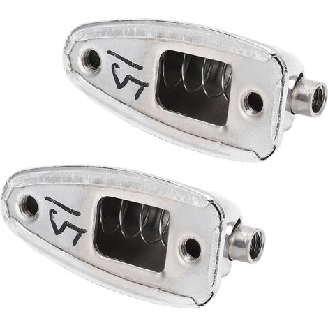 2 Pièces Fût de Caisse Claire en Acier Chromé, Kit d'Accessoires de Batterie, Set d'Oreilles pour Caisse Claire WC27B (1/5)