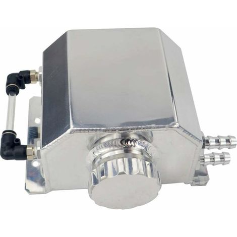 Öltank, 1 l/2 l, Universal-Aluminium-Automotor-Öltank, Ölauffangbehälter, Motoröl-Auffangbehälter, Aluminiumtank