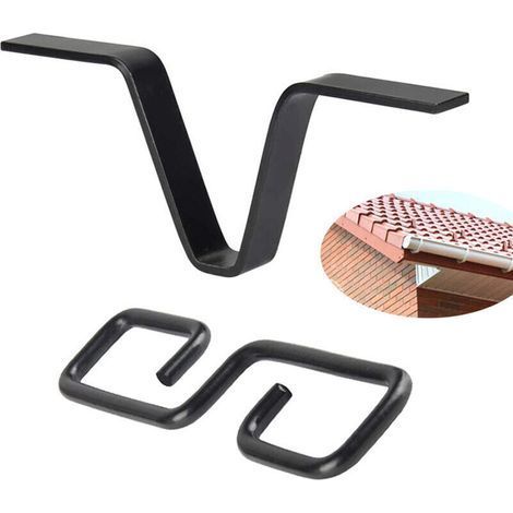 Rain Chain Hooks, for Gutter Downpipe Outlets, V Mount Rain Chain Clips, for Gutters Rain Chain Anchors (1/5)