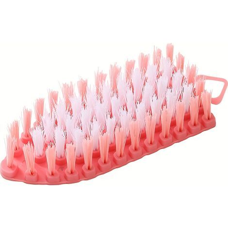 Reinigungsbürste mit ultraweichen Borsten, sanfte Scheuerbürste für empfindliche Oberflächen in Küche und Bad, kratzfrei, strapazierfähiges PP, kein Stromanschluss erforderlich, rosa, 1 Stück (1/5)
