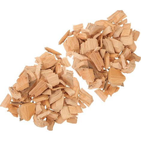 Copeaux de Bois de Cyprès Aromatisés 3-5 Cm 2 Paquet 400 G pour Barbecue à Gaz et Fumoir, Granulés de Bois Naturels pour Viande, Volaille, Légumes et Fromages, Saveur Fumée (1/5)