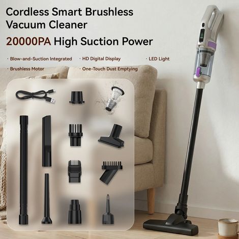 Aspirateur portatif puissant, souffleur et aspirateur combinés, adaptés à une utilisation en voiture et à la maison.