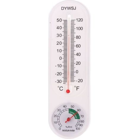 Wandthermometer und Hygrometer für den Innen- und Außenbereich, Garten, Büro, Temperaturaufzeichnung - Crezuo