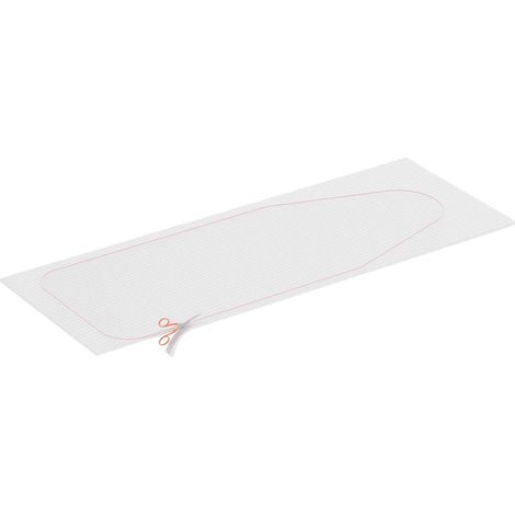 Mollettone imbottitura asse da stiro 140x45 cm Bianco (1/4)