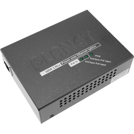 BeMatik - Ultra Power over Ethernet PoE splitter IEEE802.3af/at 10/100/1000Mbps 12/19/24VDC