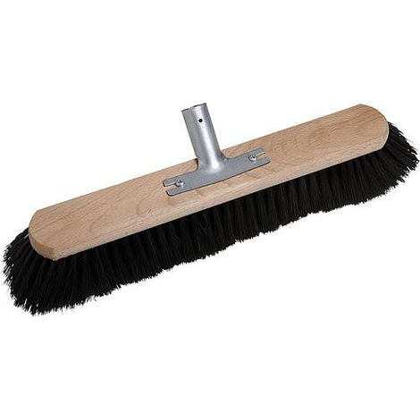 Balai 40cm bois 8 rangs avec support metallique melange de poils