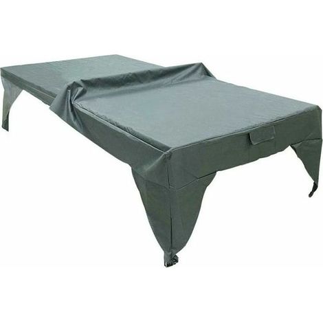 Grey outdoor ping-pong table dust cover, practical, waterproof, easy to clean - Wear-resistant, for protecting indoor and outdoor furniture (1/5)