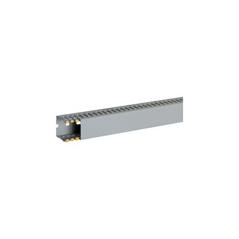T1-EN 40x40 G Canalina con coestruso morbido modulo 10 feritoia 4, Grigio