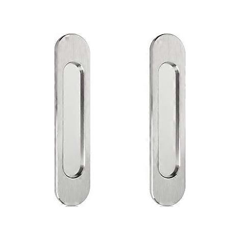 Ovale Schiebetür aus selbstklebender, gebürsteter Aluminiumlegierung (1/5)