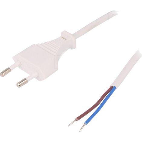 Cordon d'alimentation 2.5A 250V 1.5m - Blanc