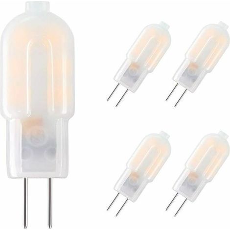 G4 LED Bulb, 5-Pack 15W Halogen Equivalent Bulbs, G4 2W Energy Saving LED Bulb for Cooker Hoods, AC/DC 12V 150LM 3000K (1/5)