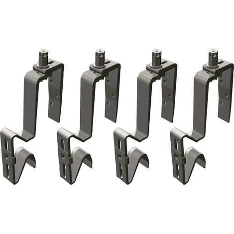 Bosch Accesorio Colectores planos FKA 3-2 Conexión de tejado Tejas/cola de castor, 4 unidades, 8718531023