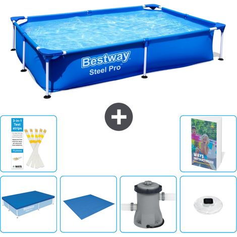 Bestway Piscina Bestway Steel Pro Rectangular - 221x150x43 cm - 7-piezas S74 (1/5)
