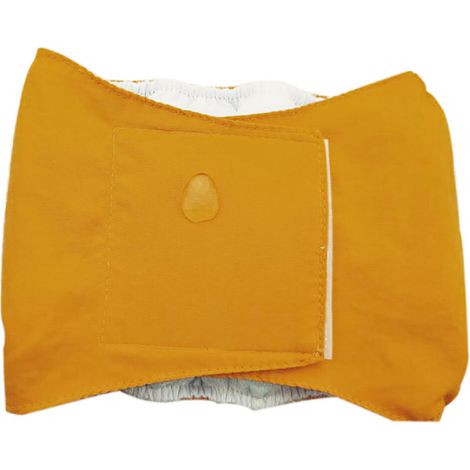 Slip con elastico in vita morbido e reggicalze - Giallo S