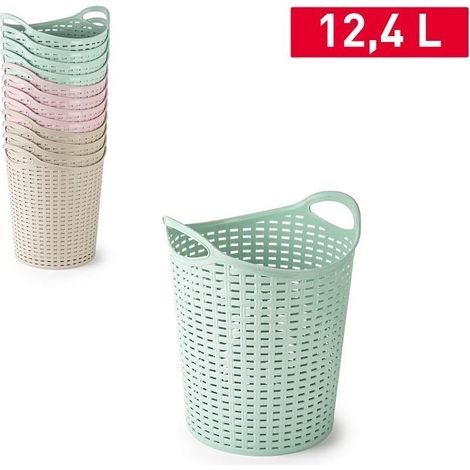 Cestino Organizer Multiuso Effetto Rattan 12,4 Litri 28,5 x 33,5 cm Vari Colori (1/2)