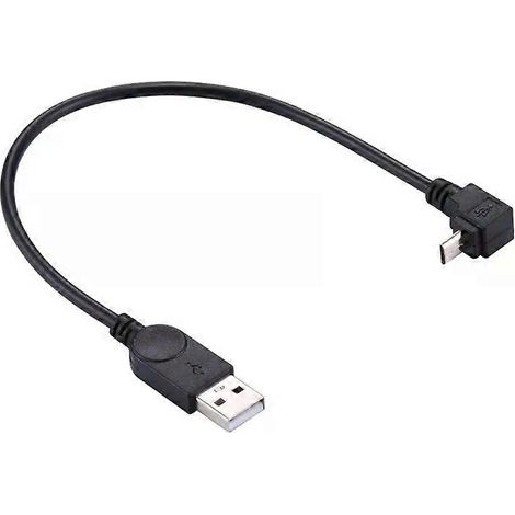 Câble de données/charge micro USB vers USB coudé à 90° de 29 cm (1/5)