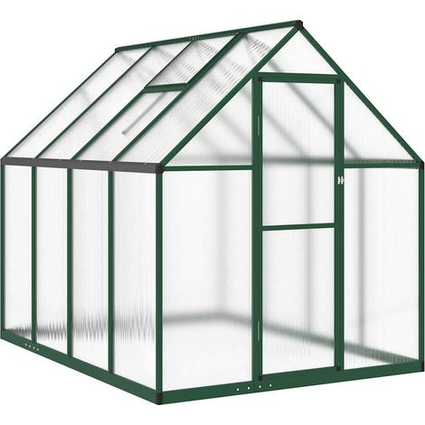 Serra tenda riparo piante fiori ortaggi con telaio di base 224 x 169 x 195 cm alluminio verde 020044497