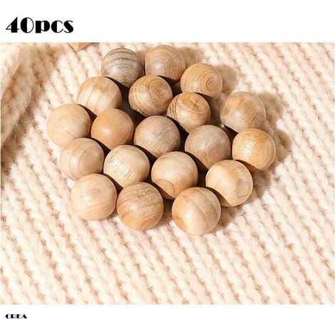 Boules de bois de camphre naturel pour armoires - 100% naturel, non toxique et sain, ingrédients sûrs Purificateur d'air pour armoire, (1/5)