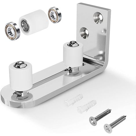 Verstellbare Bodenführung, Wand-/Türbodenführung für Schiebetüren aus Holz, Silber