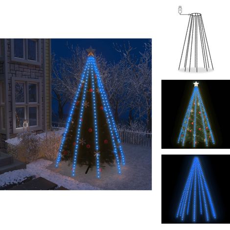 Lichtschläuche & Lichterketten - Living Weihnachtsbaum-Lichternetz mit 400 LEDs Blau 400 cm
