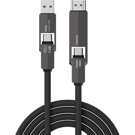 Cable 4smarts ComboCord USB4 HDMI 240W 1.5m negro (1/5)