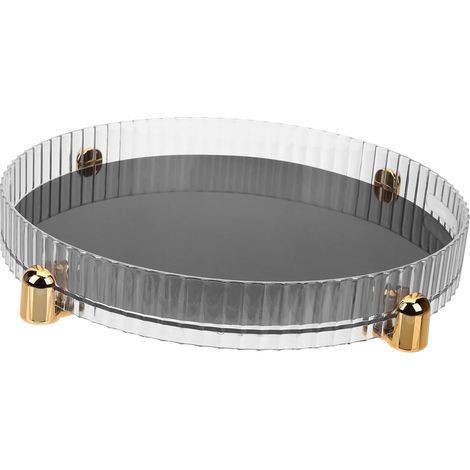 Rotating Transparent Makeup Tray Acrylic Vanity Organizer