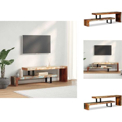 Meuble TV Bois de récupération massif - Meubles Tv - Meuble Tv Bois - Meuble Tv Industriel - Meuble Tv Design - Rangement Tv (1/5)
