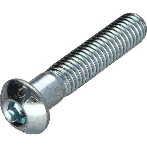 Vis métaux BHC (Tête Bombée Hexagonal creux) M8X40 Filetée sur 32 Classe 10.9 Clé de 5 HC5 Acier zingué-10 pièces