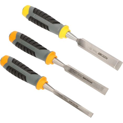 set de 3 burins 10, 15, 20 mm de qualité professionnelle pour le travail manuel du bois (1/5)